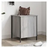 furnicato Truhenbank Sitzbank mit Stauraum 40 x 42,5 x 50 cm Grau Sonoma Massivholz & grau 40 cm x 42.5 cm x 42.5 cm