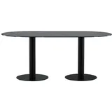 VCM ebuy24 Esstisch Schwarz Marmor Dekor.