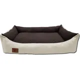 Odolplusz XXL - Hundebett für große Hunde - Hundekissen - Hundesofa mit Wendekissen | Bezug abnehmbar und waschbar (Braun-Beige)