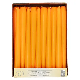 Papstar Leuchterkerzen 25 cm orange 50 St.