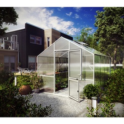 KGT Gewächshaus »Lilie«, 12,75 m2, Kunststoff/Aluminium, winterfest - silberfarben