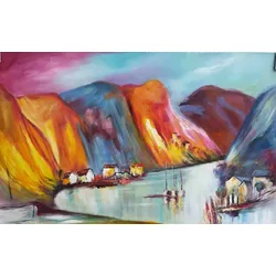 Bild ABSTRAKTE LANDSCHAFT - bunt
