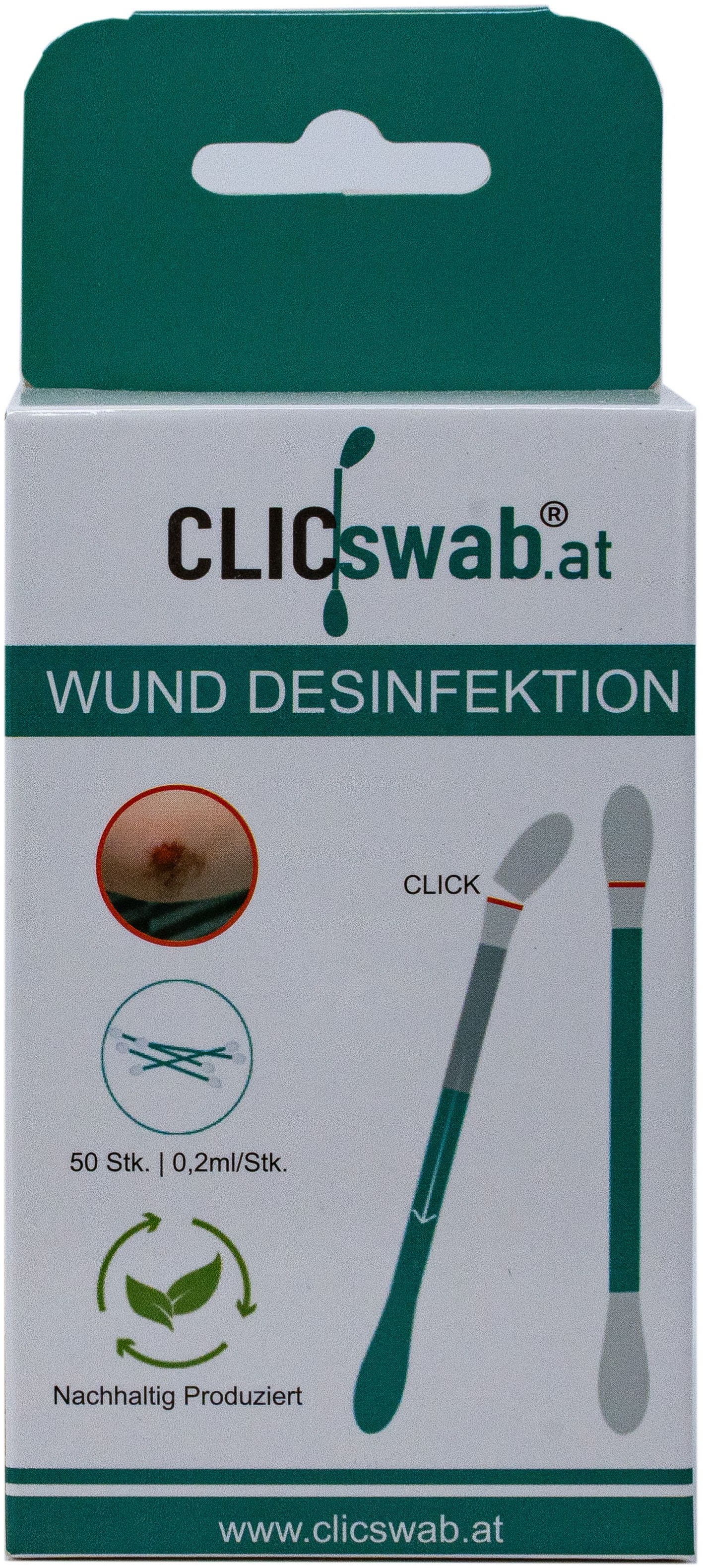 CLICswab Wund Desinfektion Lösung 1 P