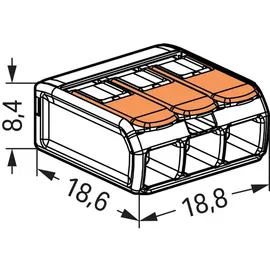 WAGO Compact-Verbindungsklemme bis 4 mm2 50 St. 221-413