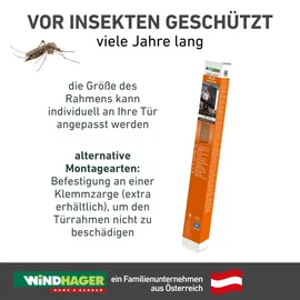 WINDHAGER Insektenschutz Tür 100 x 210 cm Grau