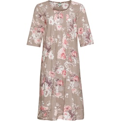 Baumwoll-Mix-Kleid, Druck beige, 36