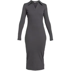 Strickkleid ROXY "Taking Side", Damen, Gr. S, US-Größen, grau (phantom), [Hauptstoff] 58% Baumwolle, 39% Polyester, 3% Elasthan, Kleider
