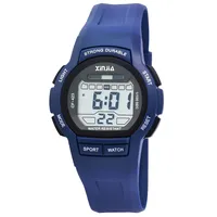 XINJIA Uni Digitaluhr mit Silikonband - Blau/Blau