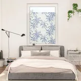 Lichtblick Fensterfolie selbstklebend, Sichtschutz, Blueprint Palms - Blau B/L: ca. 100x180 cm
