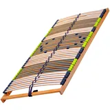 DaMi 7-Zonen Lattenrost Relax NV 80x200cm I mit 6 Härtestufen, Made in Germany, Buche & Birke, 42 Federholzeisten, Bett Lattenrahmen zur Selbstmontage, Bettrost extrem hochwertig & stabil