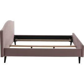 Atlantic Home Collection Polsterbett "Tamiga", lila (flieder), B:142cm H:99cm L:217cm, ATLANTIC HOME COLLECTION, Betten, Polsterbett ohne Bettkasten Bettgestell Polsterbett, mit Massivholzfüße