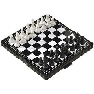 WUSJCOF Hochwertig Magnetisch Klappbare Reiseschach Mini Schachbrett - Reise Schachspiel für Erwachsene Kinder