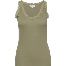 s.Oliver Geripptes Tanktop mit Spitze - 42