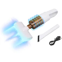 Topyond USB-wiederaufladbarer Kabelloser Handstaubsauger,Milbensauger mit UV-Licht,Für Auto Und Zuhause,Hausstaubmilbenentferner Und Tierhaarreiniger(Weiss)