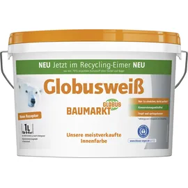 Globus Baumarkt Wandfarbe Weiß matt 1 l