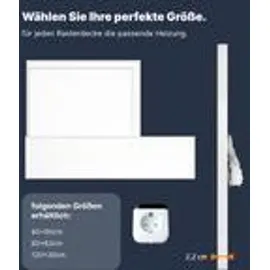Viesta Infrarot Wandheizung mit Thermostat [wifi steuerung] - Infrarotheizung Kassettendecken – Carbon Crystal Infrarot Paneel App steuerbar –