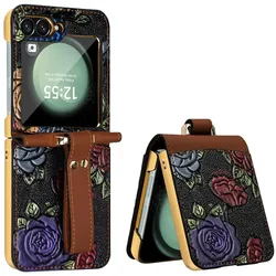 Für Samsung Galaxy Z Flip6 Full Cover Hülle Handschlaufe + Schutz Glas