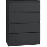 magowa Schubladenkommode 70 x 97 x 40 cm Schwarz