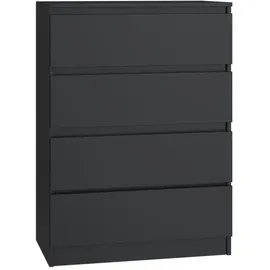 magowa Schubladenkommode 70 x 97 x 40 cm Schwarz