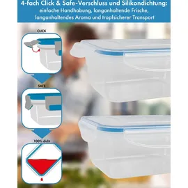 classbach Frischhaltedose rechteckig transparent 1 l 5-teiliges Set