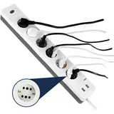 REV Ritter Steckdosenleiste 6-fach 1,4 m Weiß 1 St.