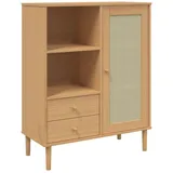 vidaXL Highboard SENJA Rattan-Optik Braun 90x40x112 cm Kiefernholz