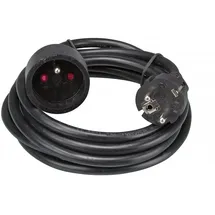 Perel Verlängerungskabel, - 3 m - schwarz - 3G1.5 - stecker-typ e (französisches system)