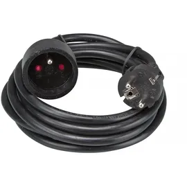 Perel Verlängerungskabel, - 3 m - schwarz - 3G1.5 - stecker-typ e (französisches system)