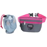 DOOG Leckerlibeutel Treat Pouch - Snacktasche/Leckerlitasche Large grau/pink