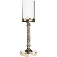 Beliani Kerzenständer ABBEVILLE Glas 41 cm Gold