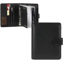 Bind Terminplaner A5 (20x24cm) Terminkalender Leder schwarz 2025
