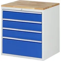 Rau Schubladenschrank Buche-Top und 4 x Schubl.-XL 3x150 1x270mm