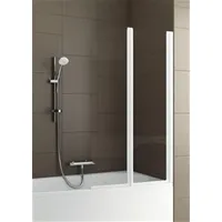 Aquaform Badewannenfaltwand Badewannenaufsatz 140x82 cm klar/ weiss