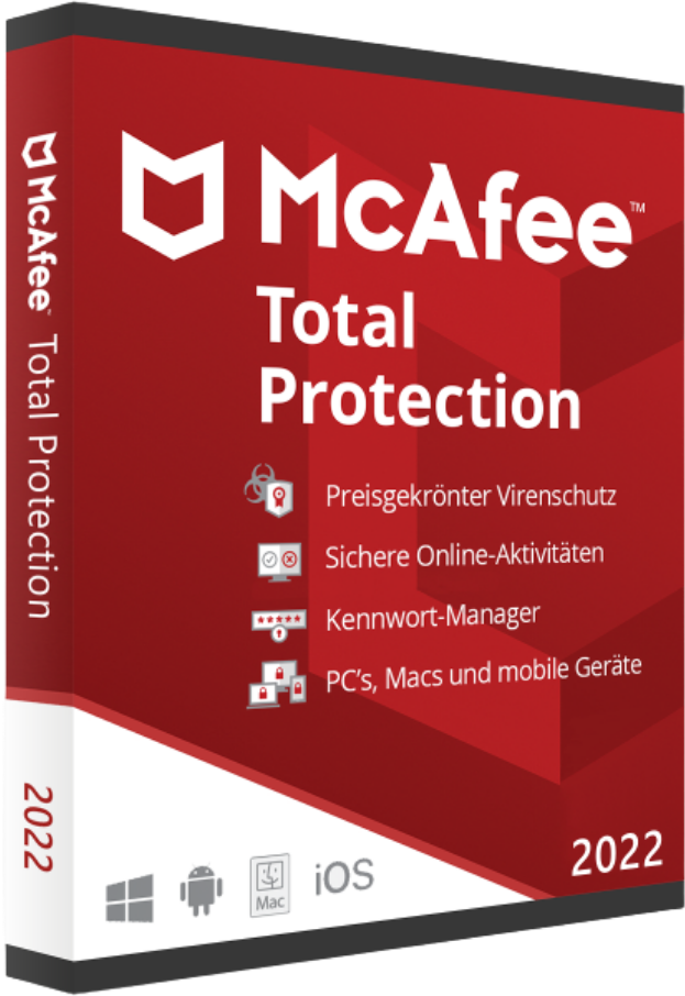 McAfee Total Protection  ; 5 Geräte 2 Jahre