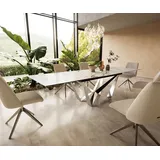 DeLife Edge 200 x 78 x 100 cm weiß-gold-grau