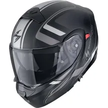 Scorpion Exo-930 Evo Ardens Klapphelm - Matt Schwarz/Silber/Grau / XL