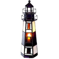 Birendy Tischlampe Tiffany Style Leuchtturm Tif165 Motiv Lampe Dekorationslampe