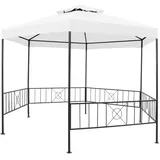 vidaXL Gartenpavillon 323x275x265 cm Weiß 180 g/m2