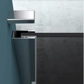 mai & mai Walk-In-Dusche 140 x 200 cm grau Sicherheitsglas Duschwanne BRAM3 Bremen1VG