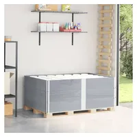 vidaXL Paletten-Aufsatzrahmen 3 Stk. Grau 150x100 cm Massivholz Kiefer
