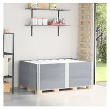 vidaXL Paletten-Aufsatzrahmen 3 Stk. Grau 150x100 cm Massivholz Kiefer