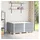 vidaXL Paletten-Aufsatzrahmen 3 Stk. Grau 150x100 cm Massivholz Kiefer