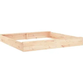 vidaXL Sandkasten mit Sitzen Quadratisch Massivholz Kiefer