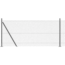 vidaXL Zaunpfosten 25 x 0,8 m Grau/Stahl