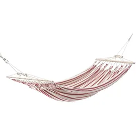 Chico Doppel-Stabhängematte Baumwolle weiß-rot / 2 Personen 350 x 190 250 kg...