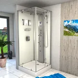 AcquaVapore AquaVapore Dampfdusche Duschtempel Sauna Dusche Duschkabine D38-00R3 80x80 cm