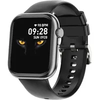 Smartwatch mit Telefonfunktion Fitnessuhr Fitness Tracker mit Pulsmesser Blutdruckmessung SpO2 - Schwarz