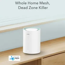 Cudy M1300 1-PACK mesh wi-fi system Dual-band (2.4 GHz / / ) Wi-Fi 5 (802.11ac) White Internal, Router, Weiss