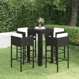vidaXL Gartenbar-Set 5-tlg. Schwarz