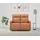 dorel home Couch Kunstleder/Webstoff 2-Sitzer Braun